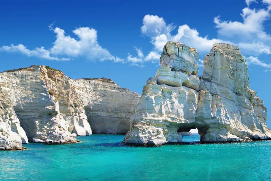 Adamas: Kleftiko Sailing Day Trip with Snorkeling and Lunch - Milos from Adamas: the easy way to hit the west coast right