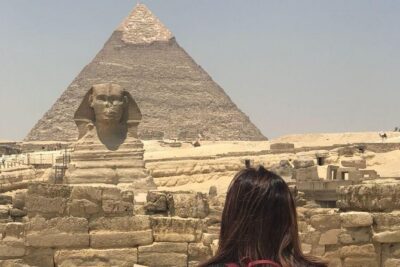 All Inclusive One Day Trip: Best Giza Pyramids Sakkra, Memphis - Great Sphinx and valley temple: stories + real sightlines