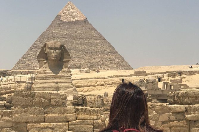 All Inclusive One Day Trip: Best Giza Pyramids Sakkra, Memphis - Great Sphinx and valley temple: stories + real sightlines