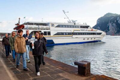 Amalfi Coast by Sea: Day Trip from Naples - Getting to Molo Beverello: short bus, big-port energy