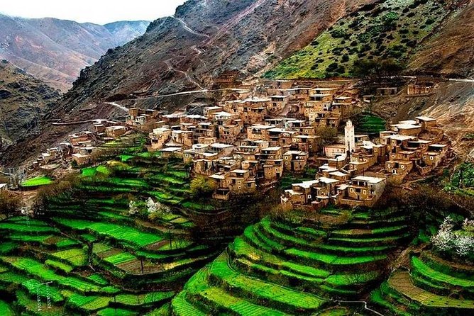 Atlas Mountains and Three Valleys & Waterfalls - Villages Marrakech Day Trip - The walk from Imlil area toward Setti Fatma and the 7 cascades