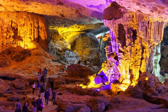 Best Halong 5 star Day Trip, inclusive,buffet,cave,kayak,transfer - Sung Sot Cave: the famous cave, timed right