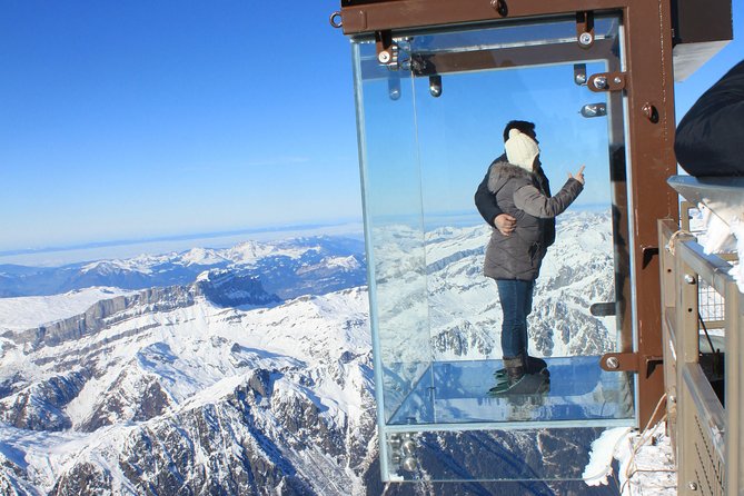 Chamonix & Mont Blanc Panoramic Sky-Glass Bus Guided Day Trip - Aiguille du Midi: 3842m panoramic views and the glass-box option