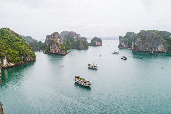 Day trip to Halong Bay from Hanoi - Boarding the traditional wooden junk at noon