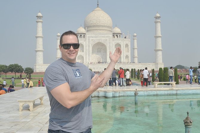 Delhi to Agra Taj Mahal Private Day Trip by Superfast Train - 7:00 pickup, 8:10 departure, 9:50 arrival: the day’s timing