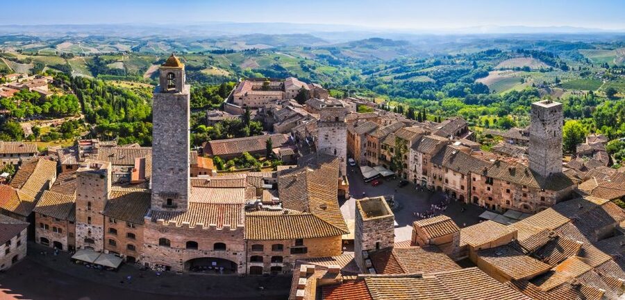 Florence: Pisa, Siena, S. Gimignano, Chianti Wine & Lunch - Chianti Hills views from the road: great scenery, no long detour