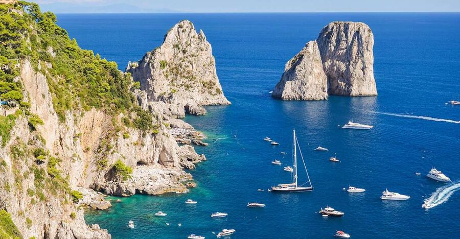 From Amalfi: Day Trip to Capri Private Boat Tour with Drinks - Nerano: Blue Flag Beach Views, Sea Lunch, and a Better Capri Angle