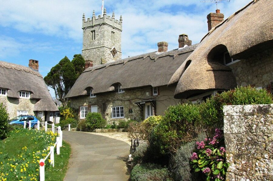 From Brighton: Isle of Wight Full-Day Trip via Portsmouth - Godshill village: medieval church, 500-year thatch, and Model Village