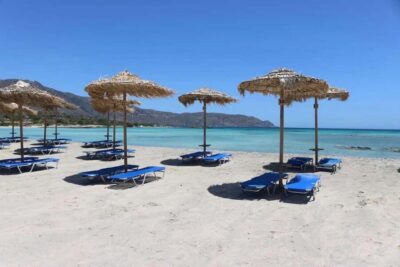 From Chania: Elafonisi Pink Sand Beach Day Trip w/ Elos Stop - Why the ride from Chania feels easy: air-conditioned bus, multiple pickup points, and guiding on the road