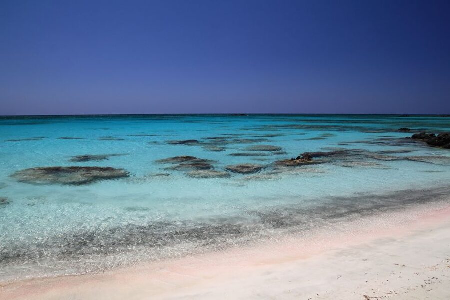 From Chania: Elafonisi Pink Sand Beach Day Trip w/ Elos Stop - Elafonisi beach time: swimming, barefoot pink sand, and the sandbar islet moment