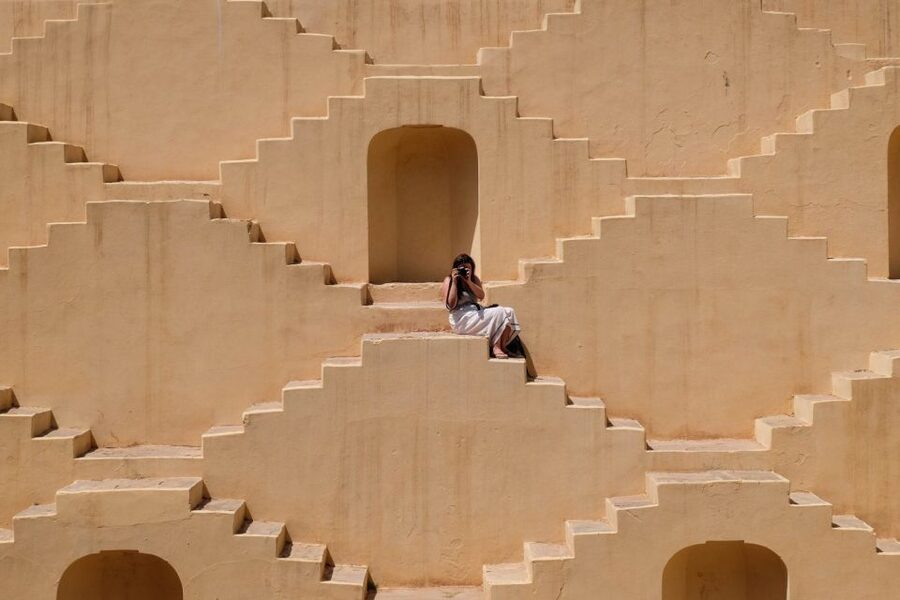From Delhi: Jaipur Day Trip by Fast Train or Private Car - Panna Meena Ka Kund stepwell: patterned stairs for serious photo fans
