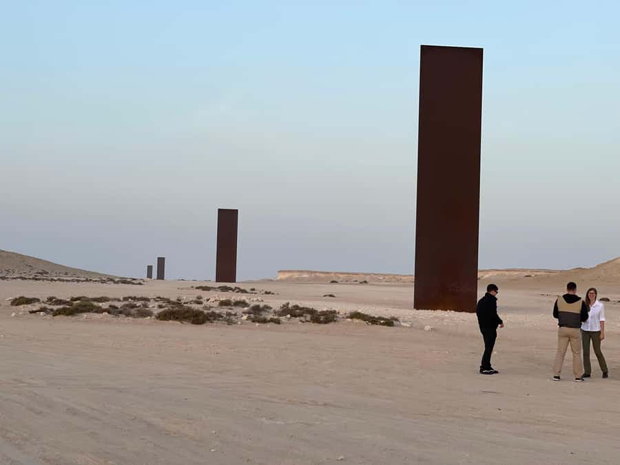 From Doha: Day Trip to North And West Qatar With Pickup - Richard Serra East West in the Desert: Art That Feels Temporary