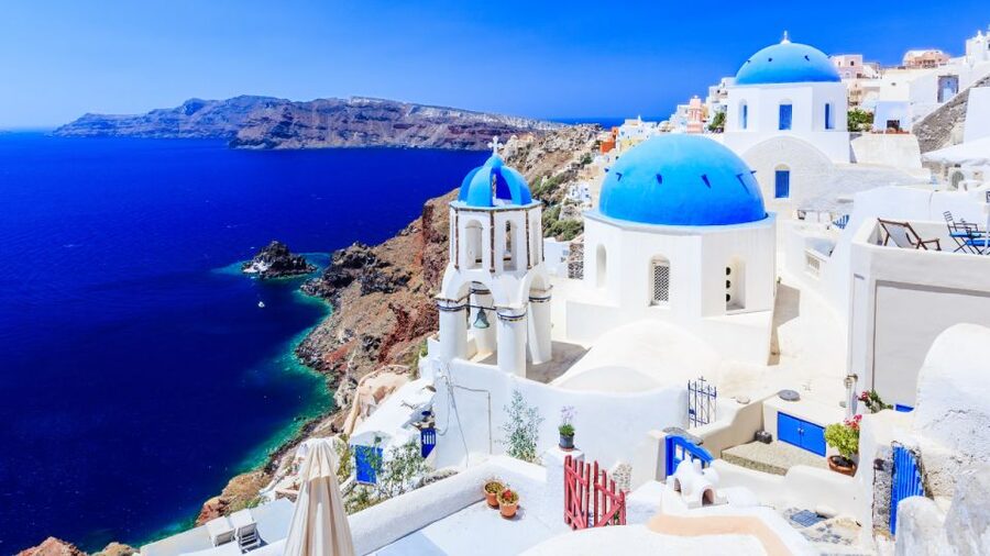From Heraklion/Crete: Santorini Island Guided Day Trip - Fira: capital city views, blue domes, and the walking you can’t skip