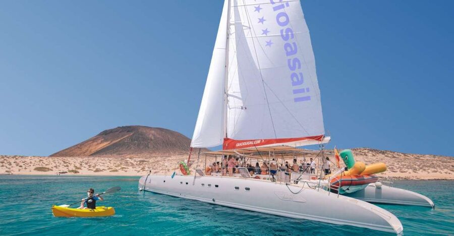 From Lanzarote: Sailing Day Trip Around La Graciosa - Crossing to La Graciosa: panoramic north-coast views and a quick change of mood
