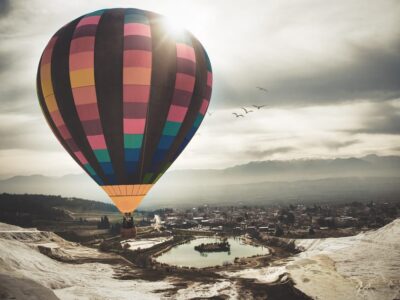 From Marmaris: Pamukkale Balloon Flight Day Trip with Lunch - Hot-air-balloon sunrise over the Cotton Castle