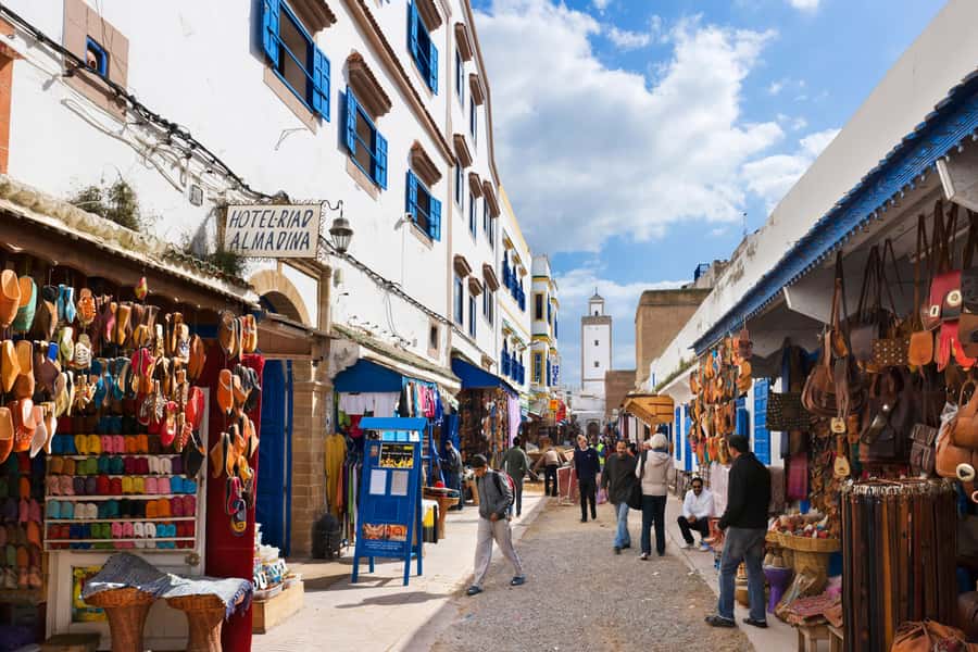 From Marrakesh: Essaouira Day Trip - Arriving in Essaouira: first look at the blue-and-white medina