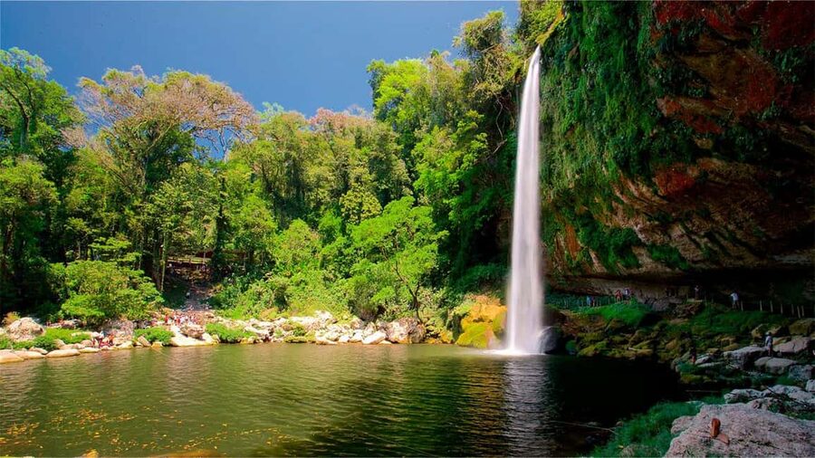 From San Cristóbal: Agua Azul and Palenque Day Trip - Misol-Ha waterfall: the 30-meter mist stop that resets the day