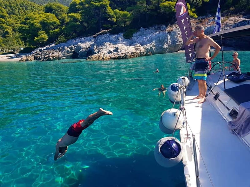 From Skiathos Marina: Yacht Sailing Day Trip with Lunch - The route across Skiathos and Skopelos: sailing plus choice