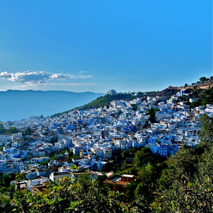 From Tangier: Chefchaouen Guided Full-Day Trip - Plaza Uta el-Hammam and mint tea in the center