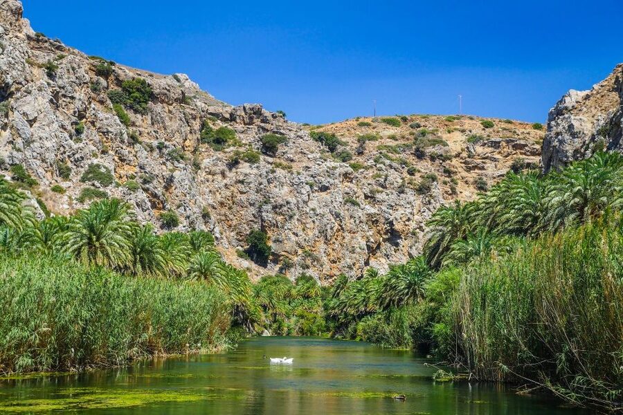 Georgioupolis: Preveli Palm Beach Day Trip by Bus and Boat - Kourtaliotiko Gorge photo stop (about 20 minutes): cliffside churches