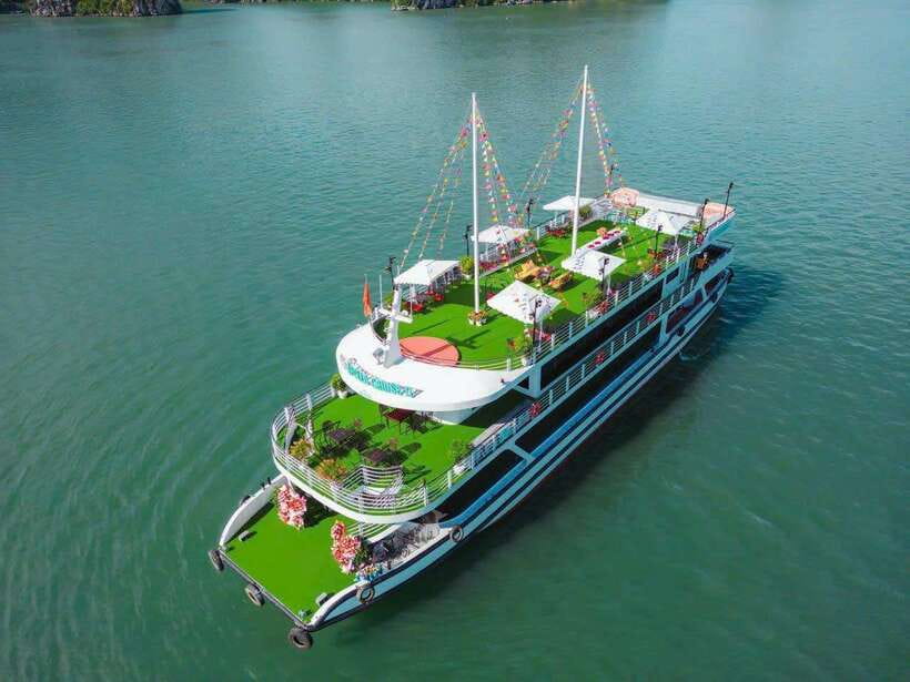 Ha long Bay day trip with Deluxe cruise - TiTop Island: Swim Time or the View Climb