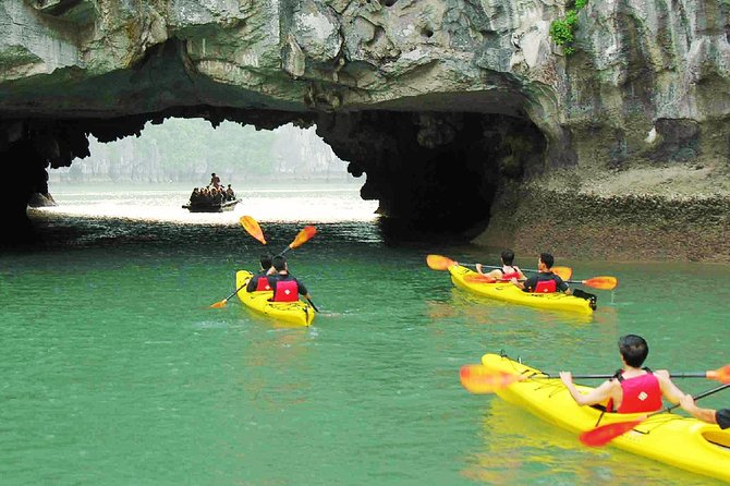 Halong Luxury Cruise Full Day Tour from Hanoi: All Inclusive - Luon Cave by kayak (or bamboo boat): choose your effort level