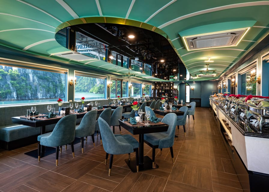 Hanoi: Ha Long Bay Full Day Trip - Amethyst Luxury Cruise - Sunset party on deck: tea, fruit, and that rooftop jacuzzi rhythm