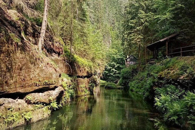 Hassle-free Bohemian & Saxon Switzerland Trip from Dresden - Kamenice Gorge: a small-boat ride through the Wild Gorge