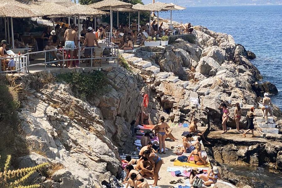 Hydra Island: Full Day Trip from Athens with Swimming - Vlichos Beach: second swim, calmer cove feel, and a proper seaside meal