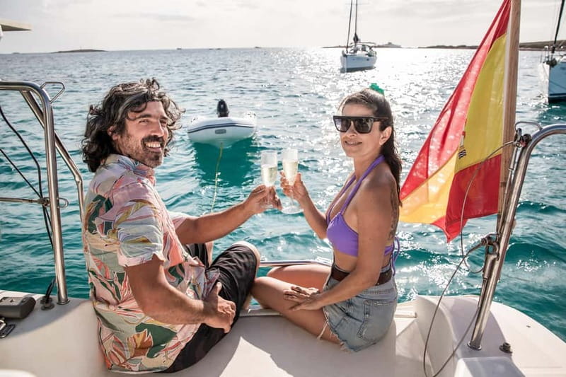 Ibiza: Small Group Day Trip to Formentera by Catamaran - S’Espalmador and dinghy time: beach-hopping without the stress