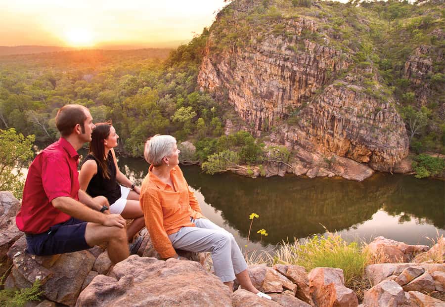 Katherine Gorge & Edith Falls Full-Day Tour from Darwin - Edith Falls waterhole: a refreshing swim stop with real-world limits