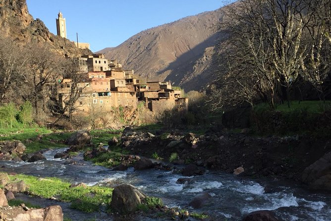 Luxury private day trip - Atlas Mountains, Agafay Desert & camels - Imlil Valley: Pictures, River Sounds, and a Mountain Home Lunch