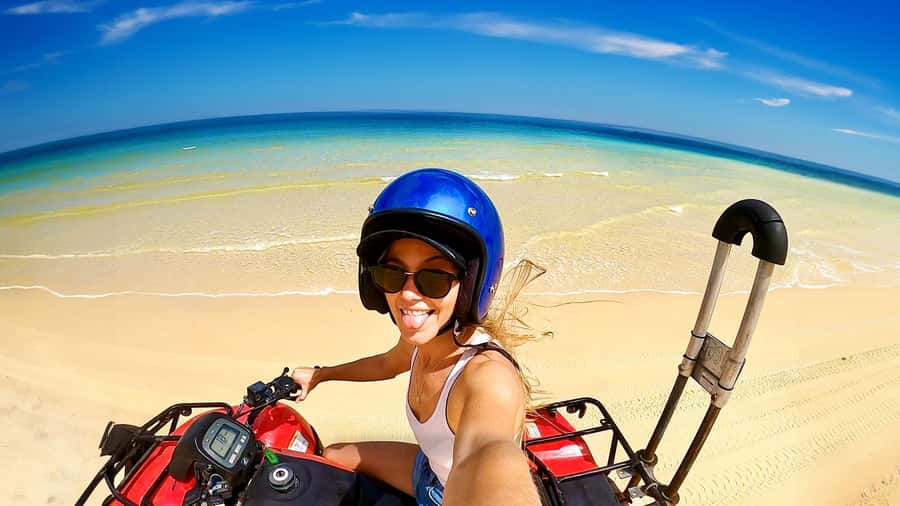 Moreton Island: Tangalooma Day Trip with ATV Quad Bike Tour - ATV quad bike tracks: training first, then controlled chaos