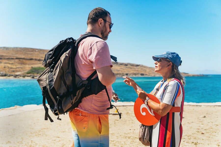 Mykonos Town: Archaeological Site of Delos Guided Day Trip - Sun management on Delos: what to bring so your feet and head don’t quit