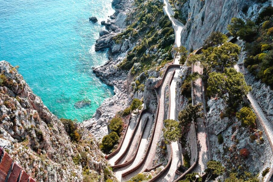 Naples: Day Trip to Pompeii and Capri - Hydrofoil to Capri and the funicular through lemon groves