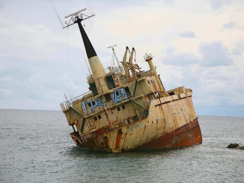 Paphos: Blue Lagoon, Aphrodite's Baths & Sea Caves Day Trip - Edro III Shipwreck and Sea Caves: First, You Get the Drama