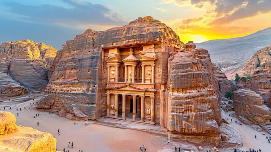 Petra & Wadi Rum: Full Day Private Tour with Hotel Pickup - Al-Khazneh (the Treasury) plus Petra’s main monuments