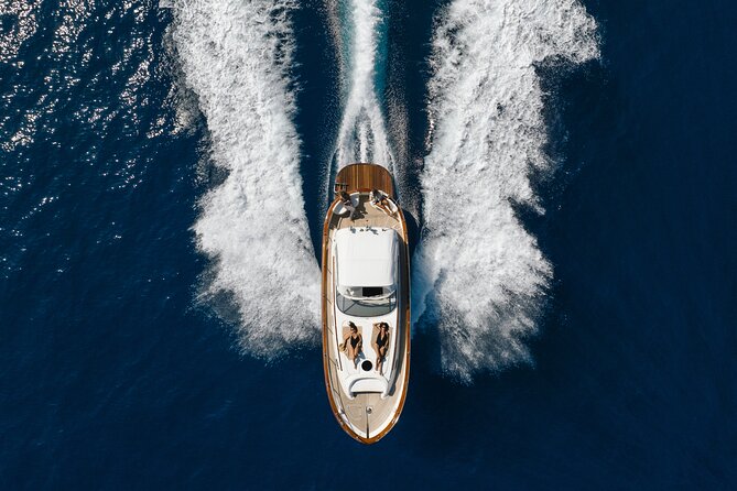 Private Capri Day Tour from Sorrento on a 38ft Motorboat - Green Grotto and the view system: emerald water, then instant scenery