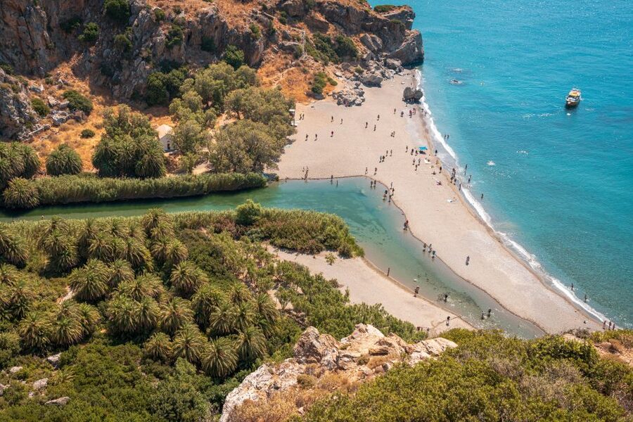 Rethymno: Preveli Beach Damnoni Beach Kourtaliotiko Day Trip - Boat to Preveli: The River Meets the Sea