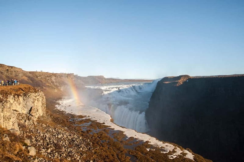 Reykjavik: Golden Circle, Fridheimar, & Sky Lagoon Day Trip - Gullfoss waterfall: the mist hits before the view does