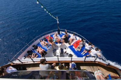 Rhodes: Lindos Cruise with 2 Swim Stops - First Sailing Stretch: Getting Oriented Before the Water Break