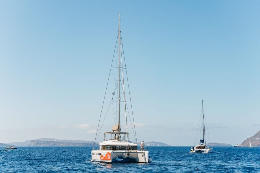 Santorini: Luxury Catamaran Day Trip with Meal and Open Bar - Luxury catamaran time on Santorini’s caldera: what you’re really buying