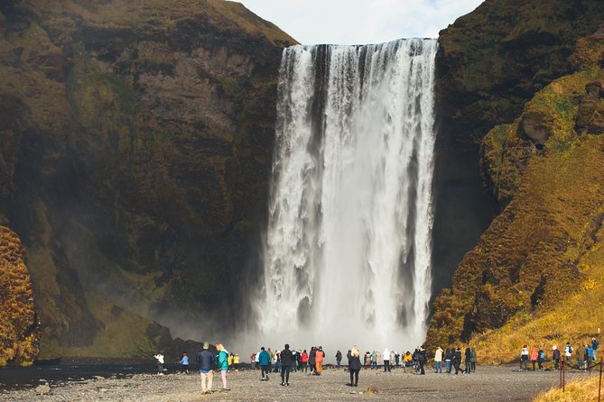 South Coast Day Tour Black Sand Beach & Waterfalls from Reykjavik - Skogafoss Stairs and the Eyjafjallajokull View on Clear Days