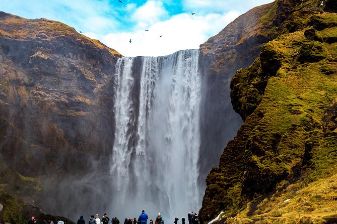 South Coast, Reynisfjara Beach & Waterfalls Small-Group Day Trip from Reykjavik - Skógafoss: big waterfall energy with quick rainbow potential