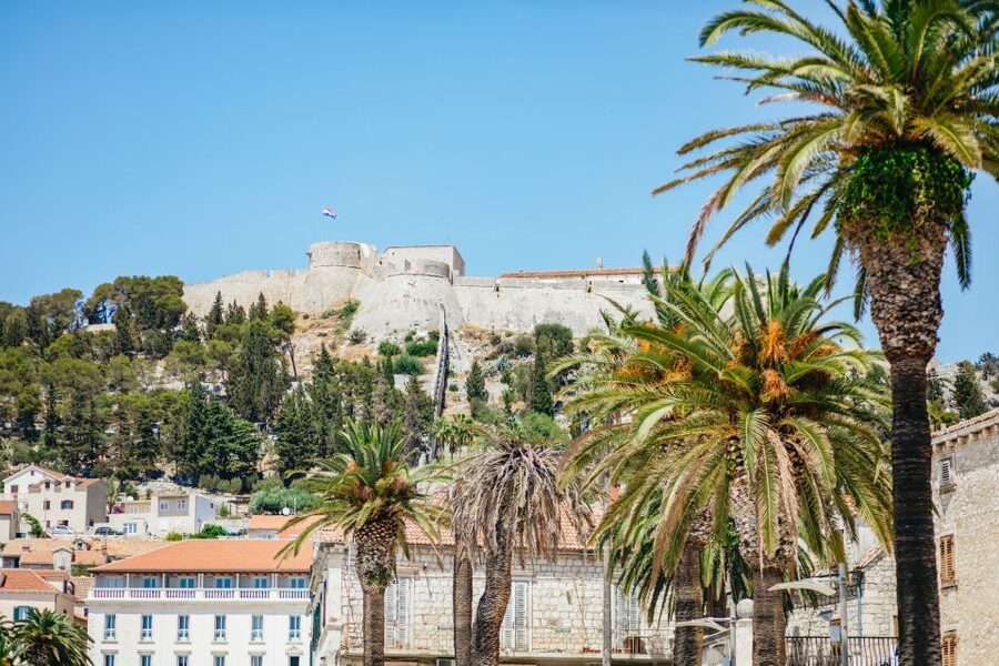 Split: Blue Cave, Vis & Hvar Full-Day Trip by Speedboat - Hvar Town and Fortica views: the walking payoff