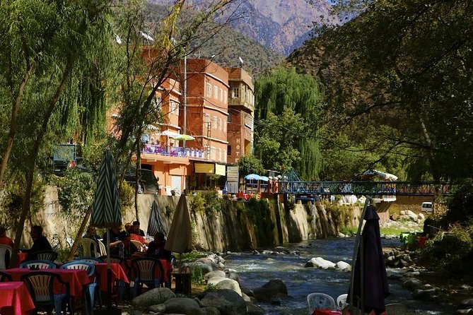 The Ourika valley for a day trip - Driving the Ourika Valley: green farms, palm trees, and village reds